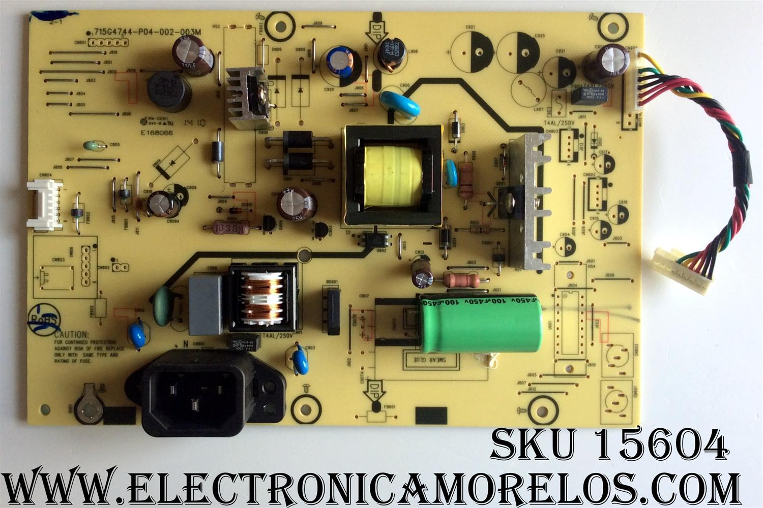 FUENTE DE PODER / HP PLPCBA361SQEF / 715G4744-P04-002-003M / PANEL LTM230HT10S2LV0.5 / MODELO LV2311