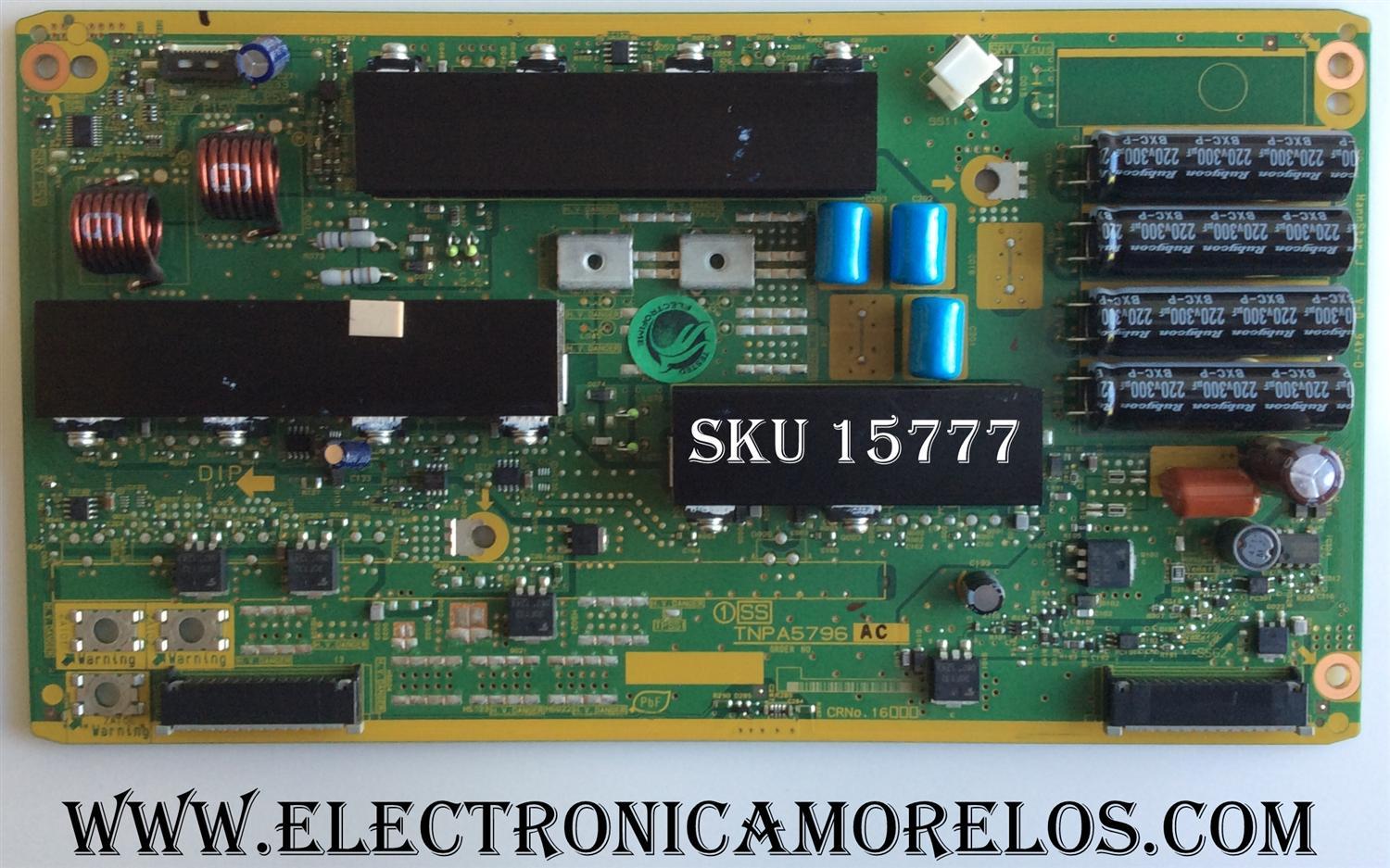 X-SUS / PANASONIC TXNSS1UCUUS / TNPA5796AC / TNPA5796 / PANEL MC165TJ6A41 / MODELOS TC-P65VT60 / TC-P65ZT60	