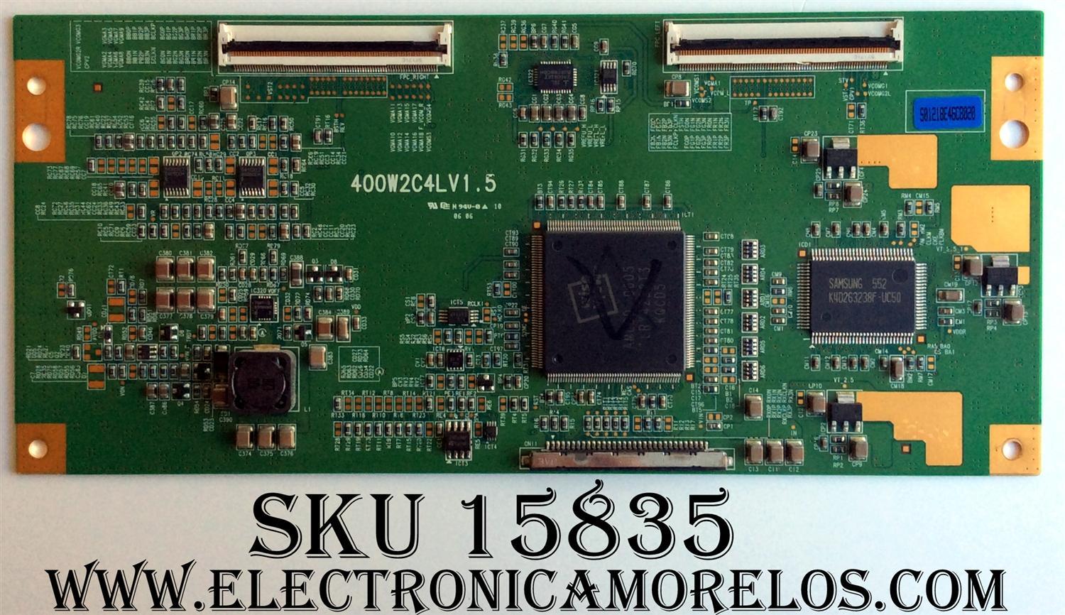 T-CON / SAMSUNG / JVC / HAIER / LJ94-01218E / 400W2C4LV1.5 / SUSTITUTAS LJ94-01218D / LJ94-01218F / PANEL´S LTA400WS-LH1 0T0 / LTA400WS-L02 / MODELOS LNS4092DX / XAA / HLH406BB / LT-40X667