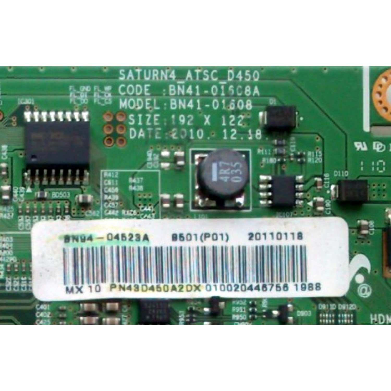 MAIN / SAMSUNG BN94-04523A / BN41-01608A / BN97-05315A / PARTES SUSTITUTAS BN96-19469A / BN96-19470A / BN94-04776A / PANEL S42AX-YD15 / S42AX-YB11 / MODELOS PN43D430A3 / PN43D440A5 / PN43D440A5DXZC / PN43D450A2DXZA / PN43D450A2DXZC / PN43D440A5DXZA N102 - Imagen 2