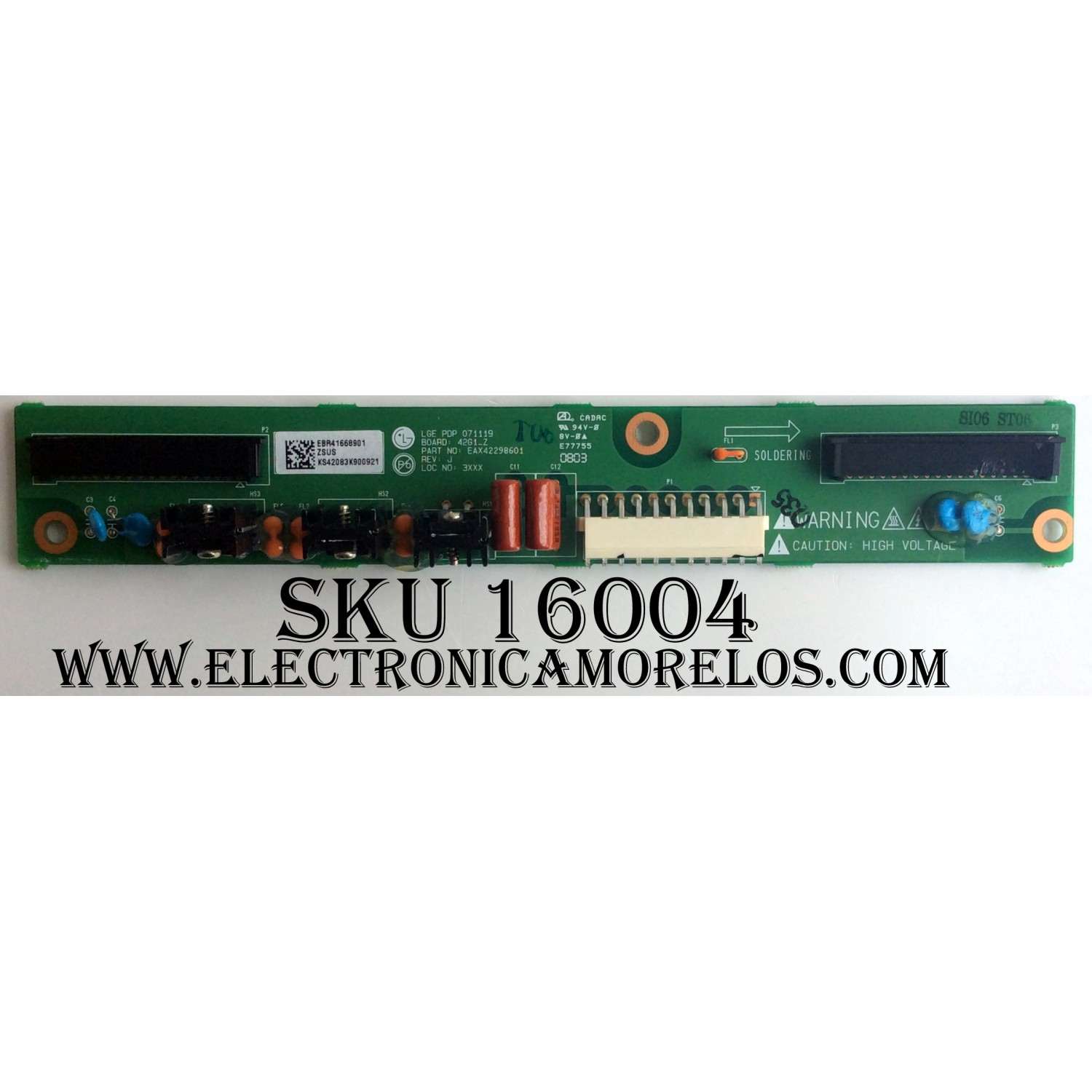 Z-SUS / LG EBR41668901 / EAX42298601 / EAX41603501 / EAX41603601 / PANEL PDP42G10001 / MODELOS 42PG25 / 42PG20-UA AUSRLJR / 42PG20C-UA AUSRLJR / 42PG60-UA AUSLLJR / 42PG1DD-UA AUSLSJR