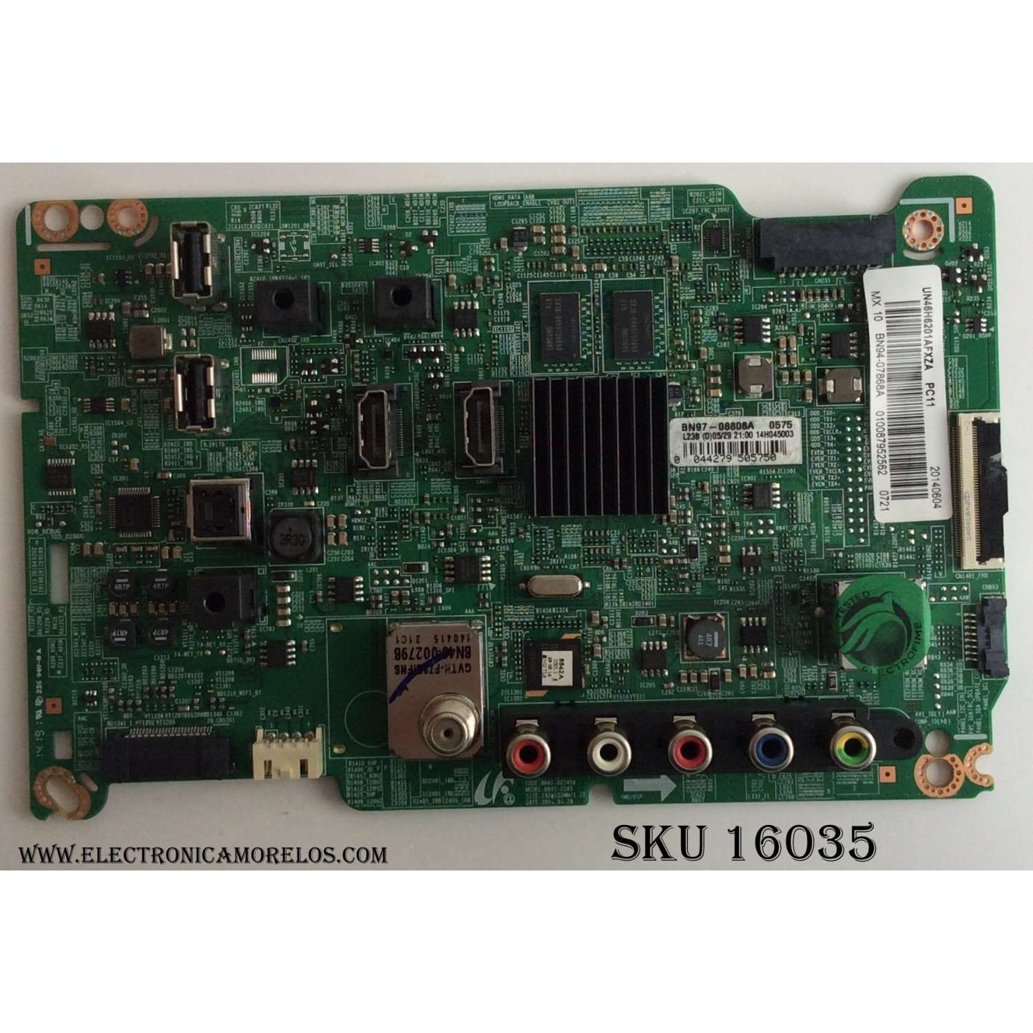 MAIN / SAMSUNG BN94-07868A / BN97-08808A / BN41-02245A / PANEL'S CY-HF460CSLV2H / CY-DF460CSLV1H / MODELOS UN46H6201AFXZA / UN46H6201AFXZA TD01	