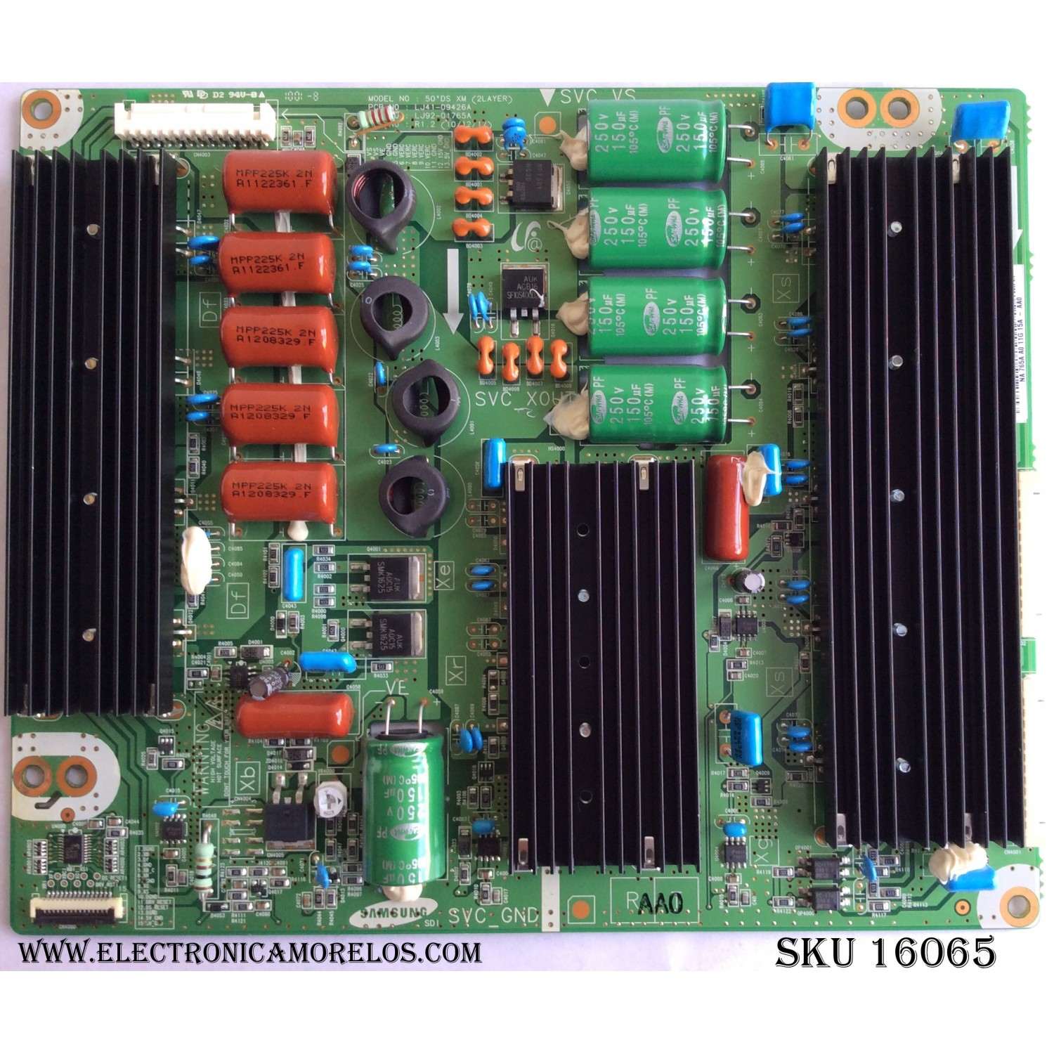 X-SUS / SAMSUNG BN96-16528A / LJ41-09426A / LJ92-01765A / 765A / MODELO PN51D6500DFXZA / PN51D6900DFXZA / PN51D7000FFXZA / PN51D8000FFXZA N101 / PN51D8000FFXZA N202 / PANEL	