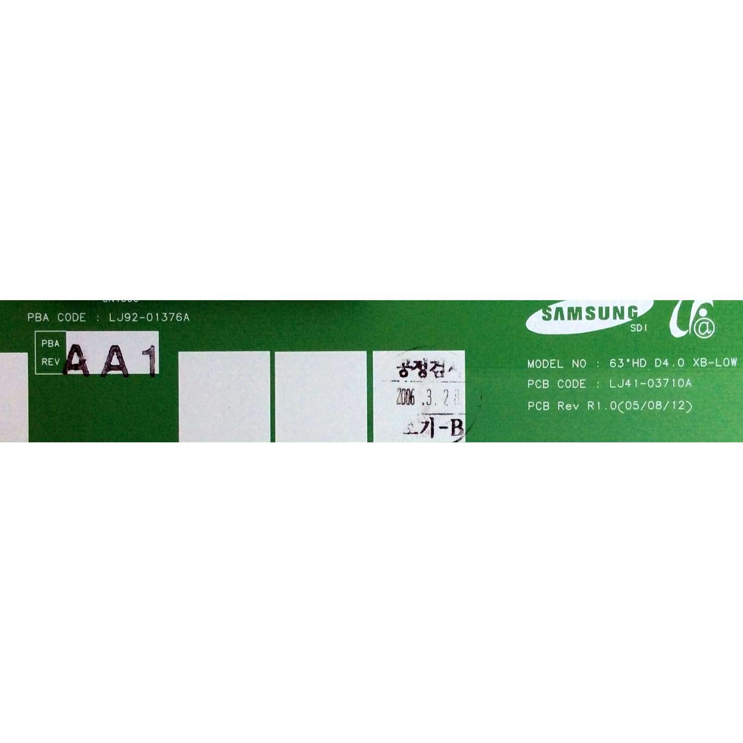 X-BUFFER LOW / SAMSUNG LJ92-01376A / LJ41-03710A / 376A A1 / BN96-02657A / 996500042592 / PANEL S63HW-XD05 / MODELOS HPR6372X / XAA / HPS6373X / XAA / PPM63M5HBX / XAA / PPM63M6HBX / XAA / 63PF9631D /37 - Imagen 3