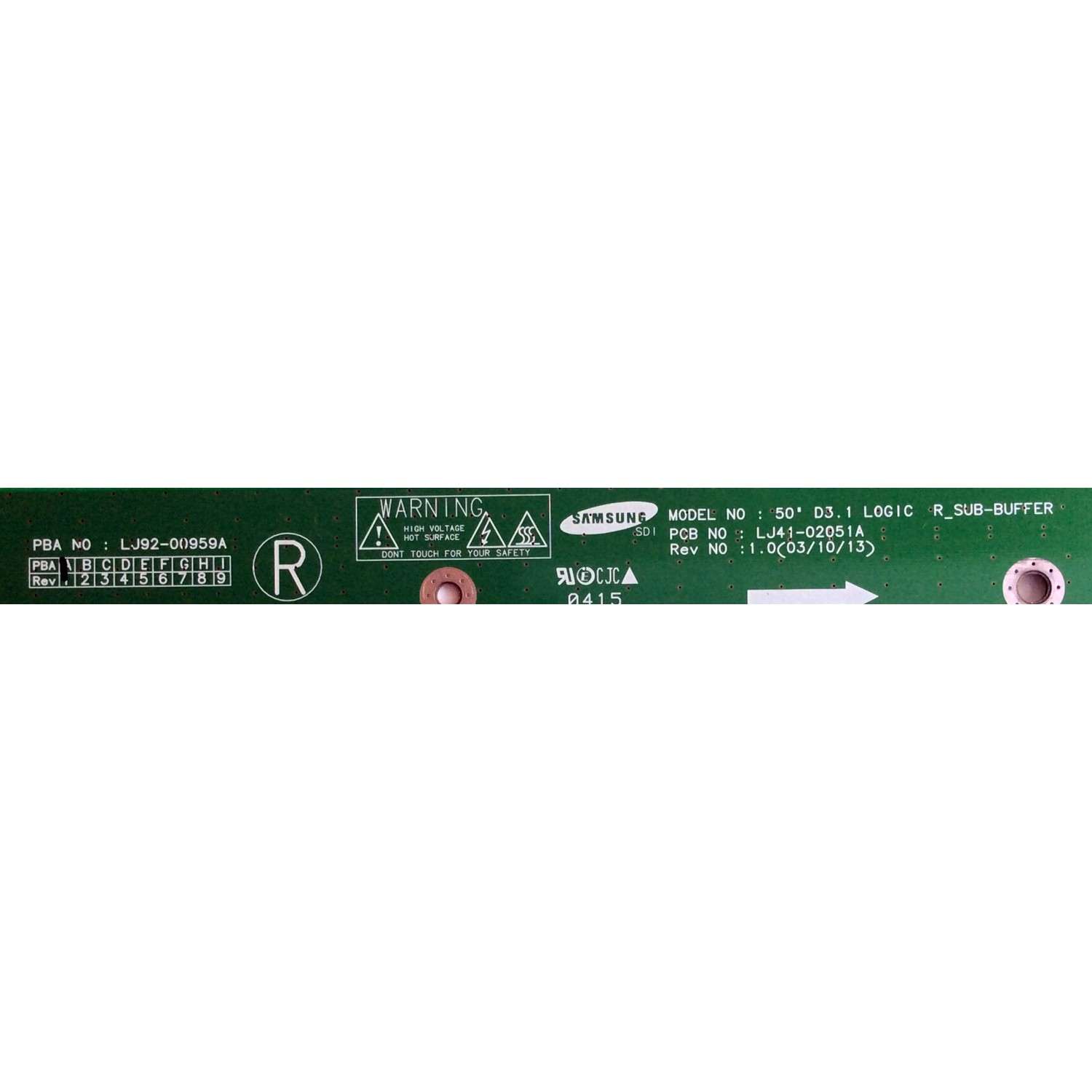 R-BUFFER / SAMSUNG LJ92-00959A / LJ41-02051A / A1 / 996500025127 / MODELOS 50PF9956 / 37 / 50PF9966 / 37  / 50PF9986 / 37 / PLA-504 / HPP5071X / XAA / P50BSAT - Imagen 2