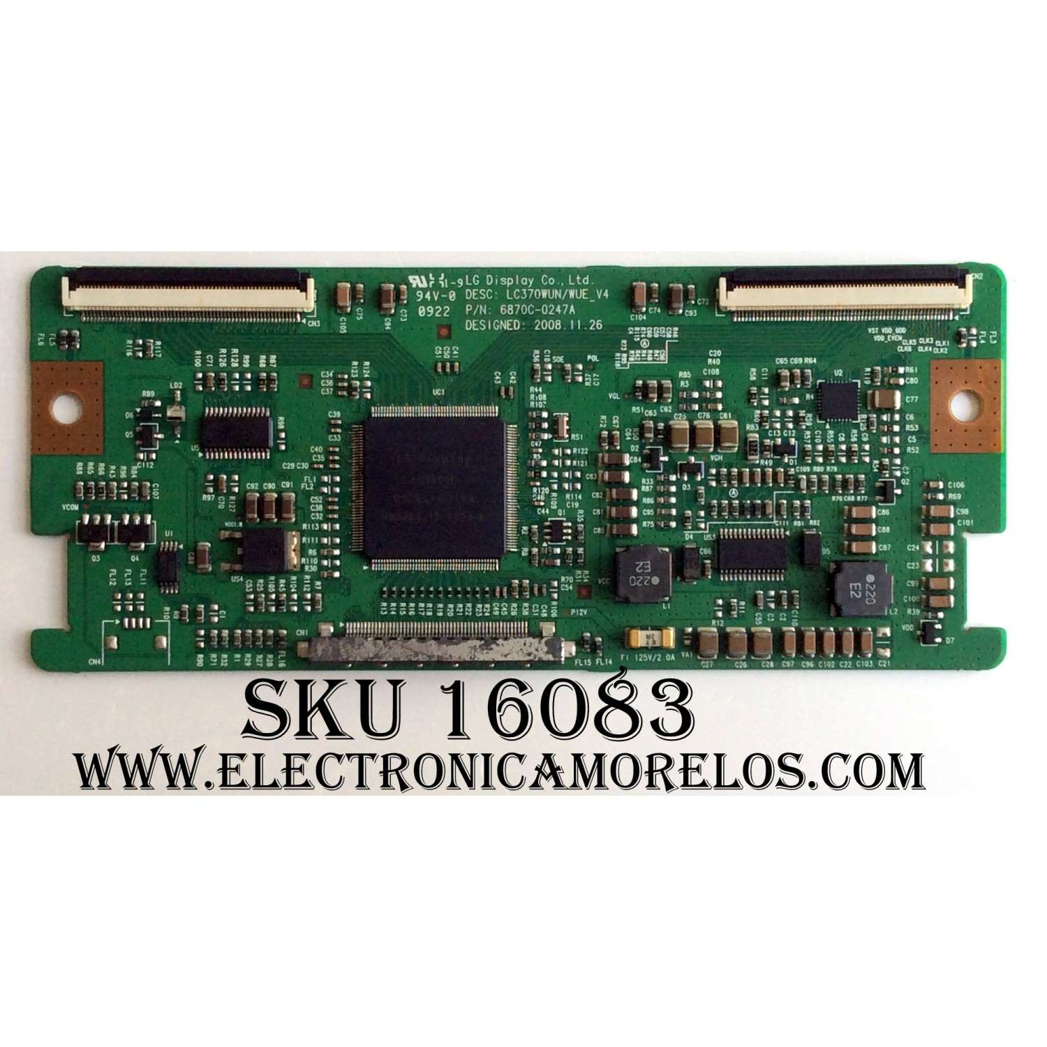 T-CON / VIZIO 1584A / 6871L-1584A / 6870C-0247A / 0940-0000-3410 /PANEL LC370WUE (SB)(A2) / MODELOS VL370M / VO370M / VL370M LUPEFCK