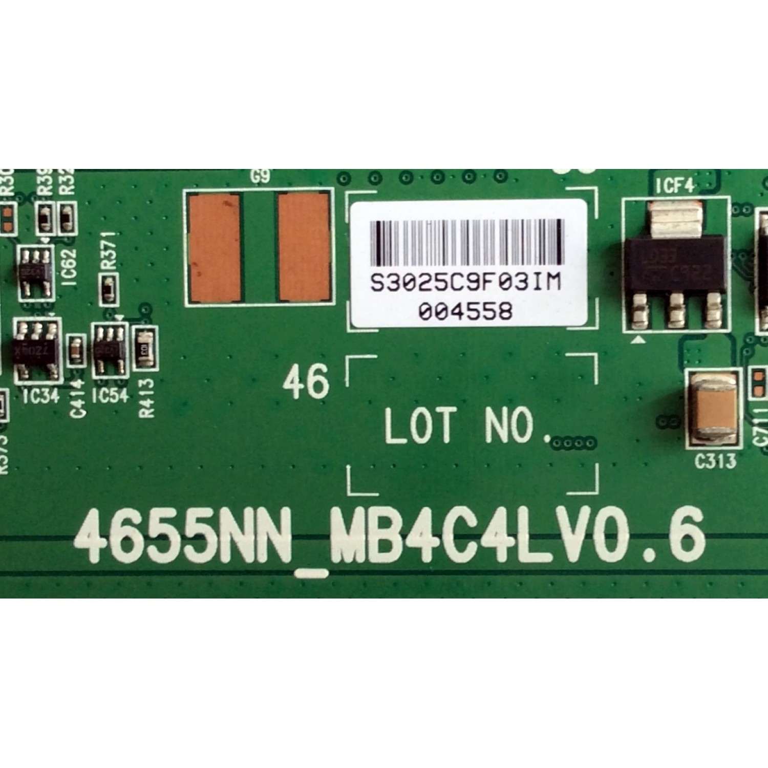 T-CON / SONY 03025C / LJ94-03025C / 4655NN_MB4C4LV0.6 / MB4C4LV0.6 / PANEL LTZ550HF02-001 / MODELO KDL-55V5100 - Imagen 2