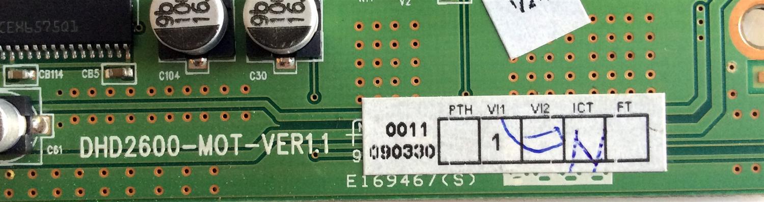 TARJETA DIGITAL / INSIGNIA DHD2600-M0T-VER1.1 / DHD2600-MOT-VER1.1 / DHD2600-MOT / E22416 / DHD2600MOT / VER 1.1 / PANEL V260B1-L01 REV.C1 / MODELO NS-LTDVD26 - Imagen 4