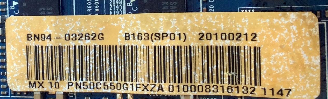 MAIN PARA TV  SAMSUNG NUMERO DE PARTE  BN94-03262G / BN41-01344A / SUSTITUTAS BN96-14713A / BN94-03775B / BN96-15072A / PANEL`S S50FH-YB06 / S50FH-YD04 / MODELO PN50C550G1FXZA - Imagen 4