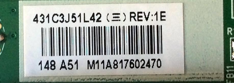 MAIN ORIGINAL PARA TV TOSHIBA / NUMERO DE PARTE 431C3J51L42 / 461C3J51L42 / 75026847 / STJ32T / 461C3J51L42 REV:1E TJ32T / VTV-L32709 REV:1A / STJ32T VTV-L32709 REV:1A / PANEL LTA320AP05 D02 / MODELO 32C110U1 - Imagen 5