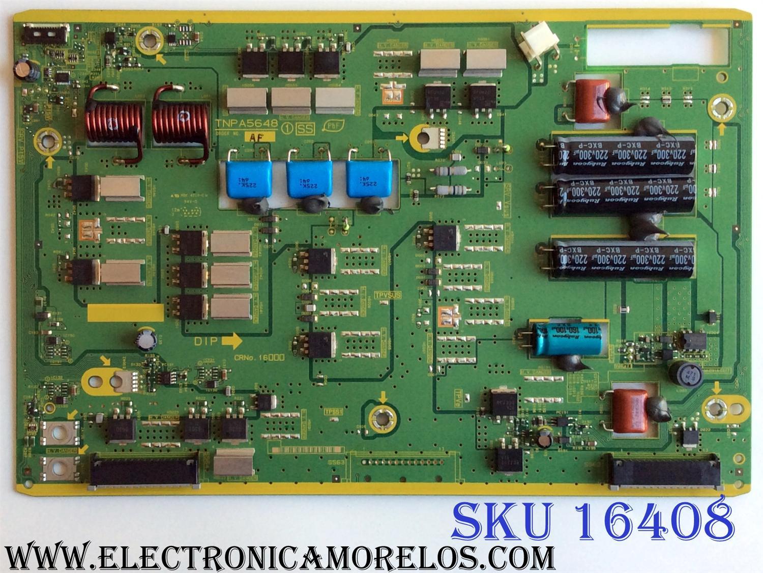 X-SUS / PANASONIC TXNSS1RDUU / TNPA5648AF / TNPA5648 / PANEL MC153FJ1531A / MODELO TC-P60ST50