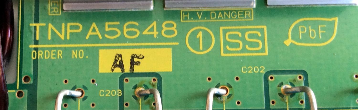 X-SUS / PANASONIC TXNSS1RDUU / TNPA5648AF / TNPA5648 / PANEL MC153FJ1531A / MODELO TC-P60ST50 - Imagen 2