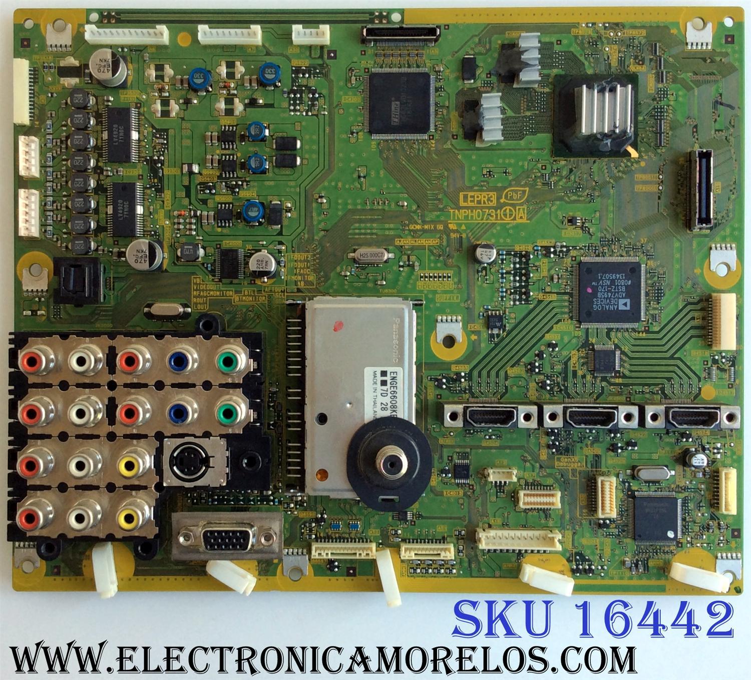 MAIN / PANASONIC TNPH0731S / TNPH0731 / PANEL MC106F16T11 / MODELO TH-42PZ800U