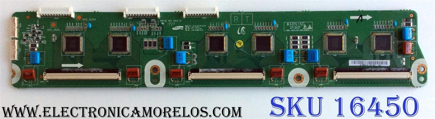 BUFFER LOWER / SAMSUNG BN96-22033A / LJ92-01888A / 888A A1 / LJ41-10271A / PANEL S64FH-YD01 / S64FH-YB01 / S64FH-TB01 / MODELOS PN64E550D1FXZA TW02 / PN64E7000FFXZA TW02 / PN64E8000GFXZA TW02