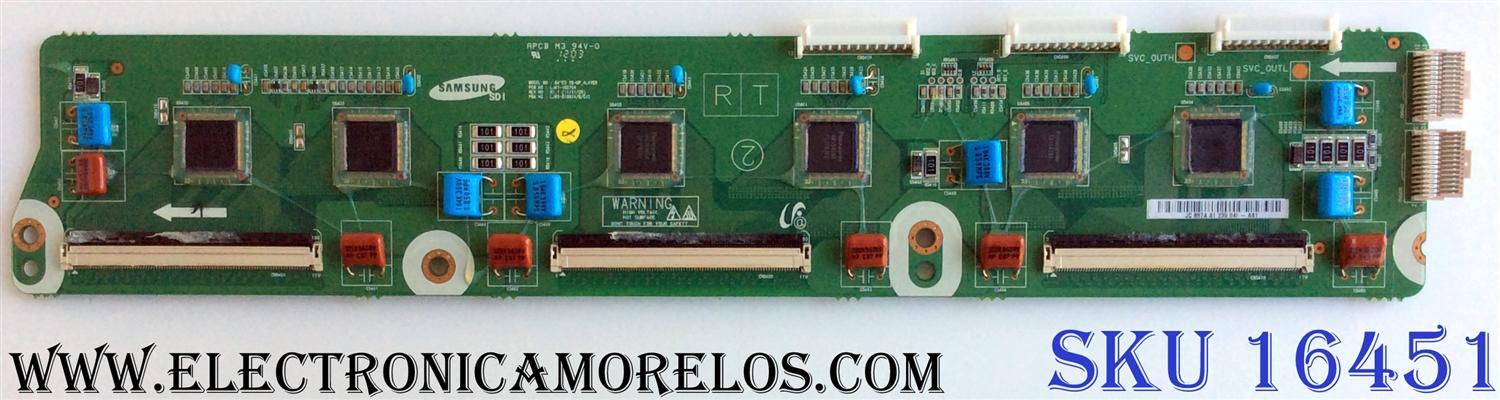 BUFFER UPPER / SAMSUNG BN96-22032A / LJ92-01887A / 887 A1 / LJ41-10270A / PANEL S64FH-YD01 / S64FH-YB01 / S64FH-TB01 / MODELOS PN64E550D1FXZA TW02 / PN64E7000FFXZA TW02 / PN64E8000GFXZA TW02