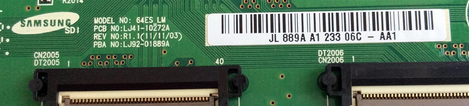 MAIN LOGICA / SAMSUNG BN96-22025A / LJ92-01889A / LJ41-10272A / 889A A1 / PANEL S64FH-YD01 / S64FH-YB01 / S64FH-TB01 / MODELOS PN64E550D1FXZA TW02 / PN64E8000GFXZA TW02  - Imagen 3
