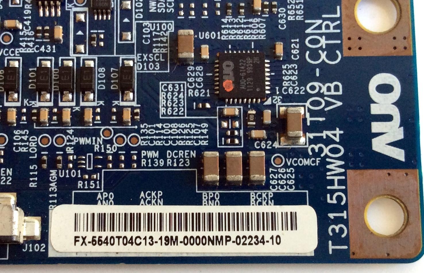 T-CON / SAMSUNG BN81-06005A / 55.40T04.C13 / 5540T04C13 / T315HW04 / 31T09-C0N / PANEL T400HW03 V.7 / MODELOS LN40D550K1FXZA / VR-4090 TW-65411-A040G	 - Imagen 2