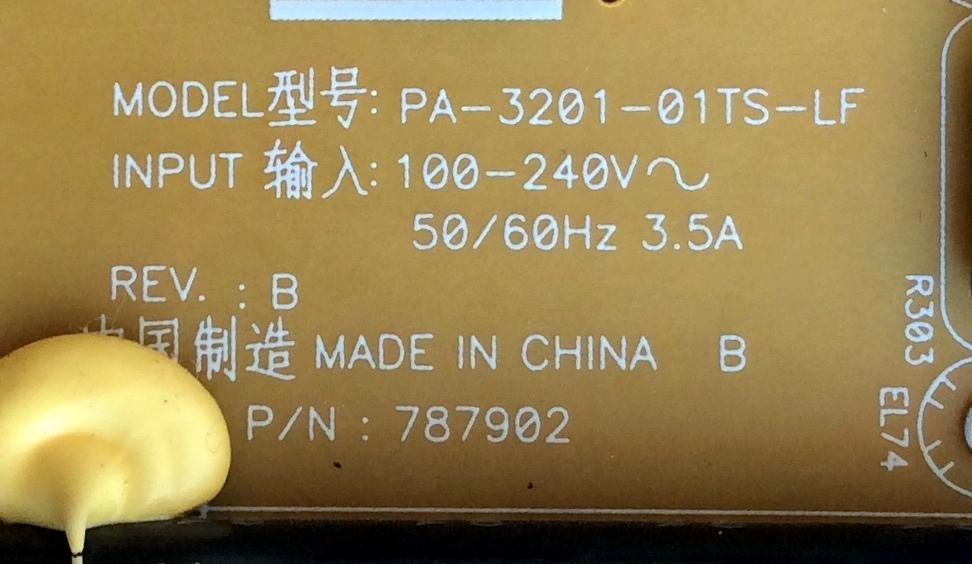 FUENTE DE PODER / TOSHIBA 75022759 / PA-3201-01TS-LF / TC22932D / 787902 / PANEL T460HF02 V.0 / MODELOS 42SL417U / 42TL515U / 46SL417U / 46UL610U - Imagen 3
