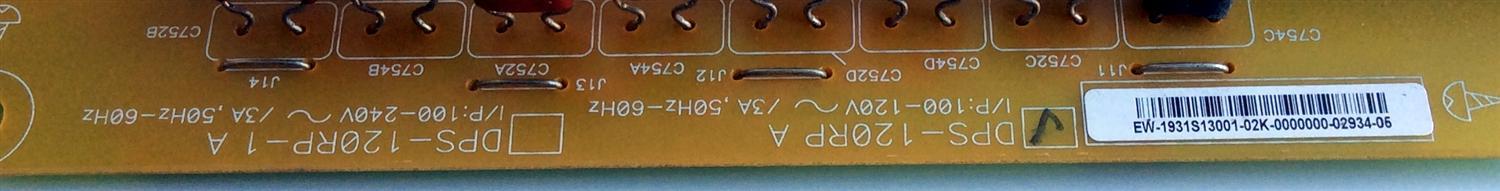 FUENTE DE PODER / INSIGNIA 19.31S13.001 / 1931S13001 / DPS-120RPA / DPS-120RP A / 2950252706 / PANEL T315HW05 V.2 / MODELO NS-32E570A11 - Imagen 3