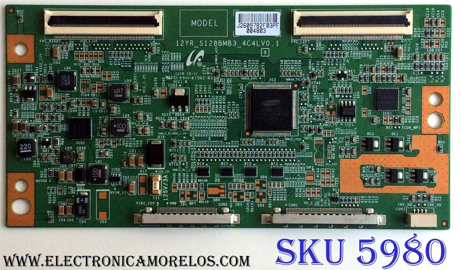 T-CON / ELEMENT LJ94-26097B / 26097B / 12YR_S128BMB3_4C4LV0.1 / PANEL S42AX-YD13 / MODELOS SC402GS / ELDFT406