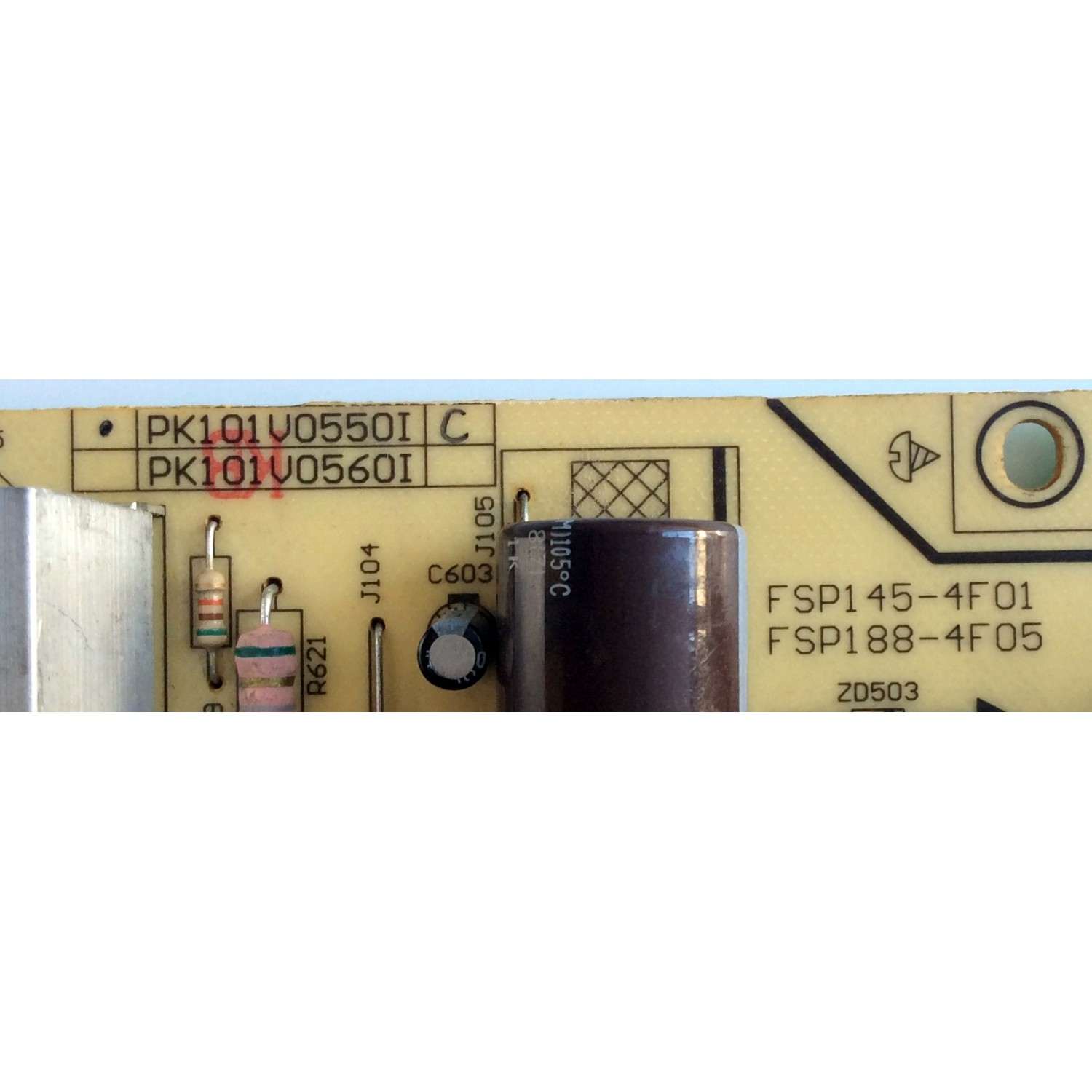 FUENTE DE PODER / TOSHIBA 75011297 / PK101V0550I / FSP114-4F01 / 9OC1450200 / 90C1450200 / 01-PK101V0550I-VSPIM / PANEL AX080E002B / MODELOS 32AV50U / 32AV50U - Imagen 2