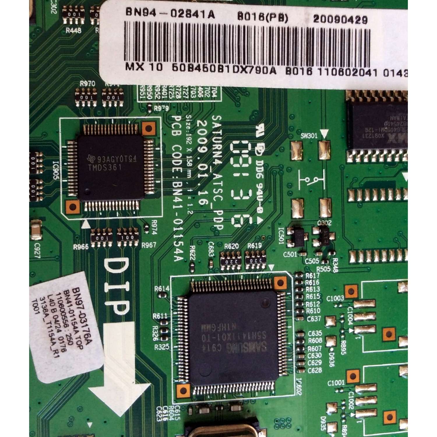 MAIN PARA TV SAMSUNG / NUMERO DE PARTE BN94-02841A / BN41-01154A / BN97-03176A / BN9402841A / PARTE SUSTITUTA BN96-12433A / PANEL S50HW-YB04 / MODELO PN50B450B1DXZA - Imagen 3