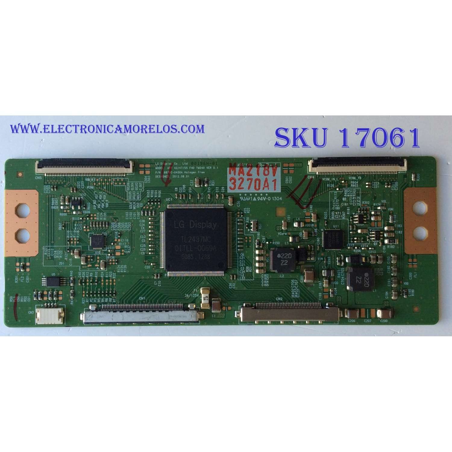 T-CON PANASONIC  / 6871L-3270A / 6870C-0450A / 3270A / PANEL LC500EUD (FF)(F1) / PARTES SUSTITUTAS 6871L-3270B  / 6871L-3339A / MODELO TC-L50ET60