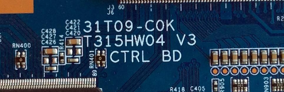 T-CON / SAMSUNG 55.46T03.C48 / 5546T03C48 / T315HW04 V3 / 31T09-C0K / PANEL T460HW03 V.L / MODELOS LN46C600F3FXZA / LN46C630K1FXZA / LN46C630K1FXZA AA02 - Imagen 2