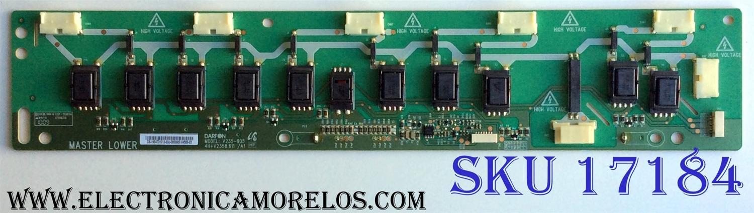 BACKLIGHT INVERTER / SAMSUNG 19.54T01.013 / 1954T01013 / V235-905 / 4H+V2358.611 / A1 / V235-905/905HF / PANEL T546HW01 V.0 / MODELOS LN55C630K1FXZA AA02 / LN55C610N1FXZA / LN55C630K1FXZA / LN55C650L1FXZA / EQ5588 PLD-55F1EQD