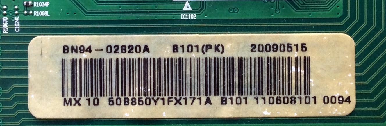 MAIN / SAMSUNG BN94-02820A / BN41-01170B / BN97-03209A / PARTE SUSTITUTA BN94-02820B / PANEL S50FH-YB04 / MODELOS PN50B850Y1FXZA / PN50B850Y1FXZA SJ03 - Imagen 2