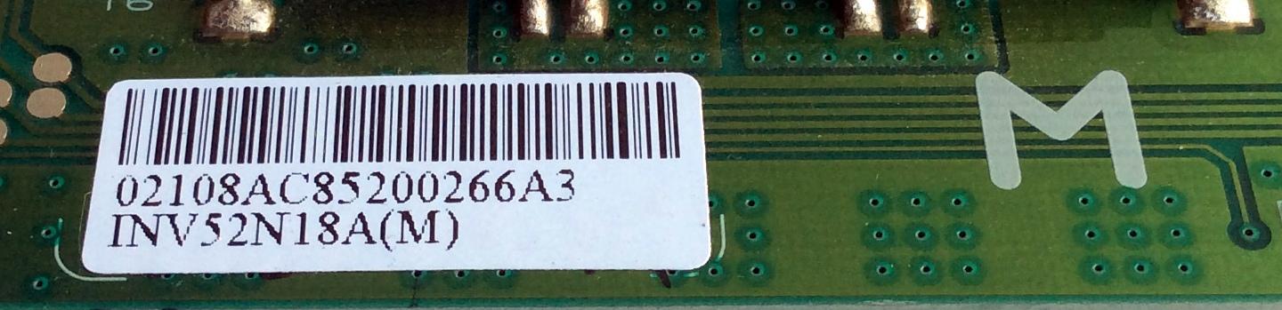 BACKLIGHT MASTER / TOSHIBA LJ97-02108A / SSI520-18A01 / 75015810 / INV52N18A(M) / REV 0.3 / PANEL LTA520HE16 T02 / MODELOS 52XV645U / 52XV648U - Imagen 2