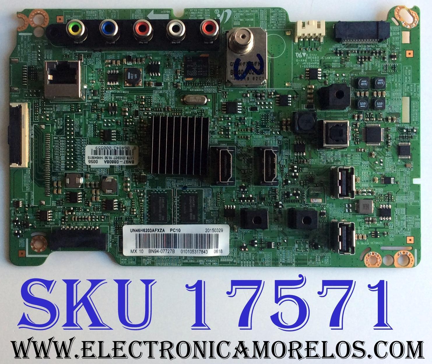 MAIN / SAMSUNG BN94-07727B / BN41-02245A / BN97-08808A / BN97-08808A / PANEL CY-DF460CSLV1H / MODELOS UN46H6203AFXZA / UN46H6201AFXZA / UN46H6203AFXZA TD01