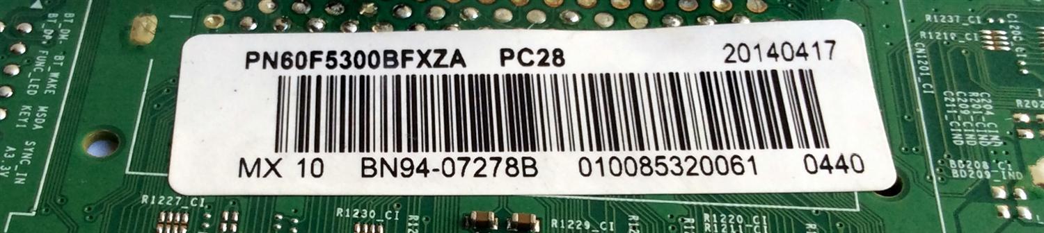 MAIN / SAMSUNG BN94-07278B / BN41-02109A / BN97-08068A / PANEL´S PP60FF050A / S60FH-YB06 / S60FH-YD06 / MODELOS PN60F5300BFXZA TS02 / PN60F5300 - Imagen 2