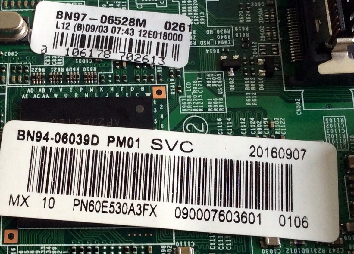 MAIN / SAMSUNG BN94-06039D / BN41-01799B / BN41-01799A / BN97-06528M / SUSTITUTAS BN94-04343L / BN96-20966A / BN96-24578A / PANEL S60FH-YD02 / S60FH-YB02 / MODELOS PN60E530A3FXZA / PN60E530A3FXZA TS02 / PN60E535A3FXZA TS02 - Imagen 2