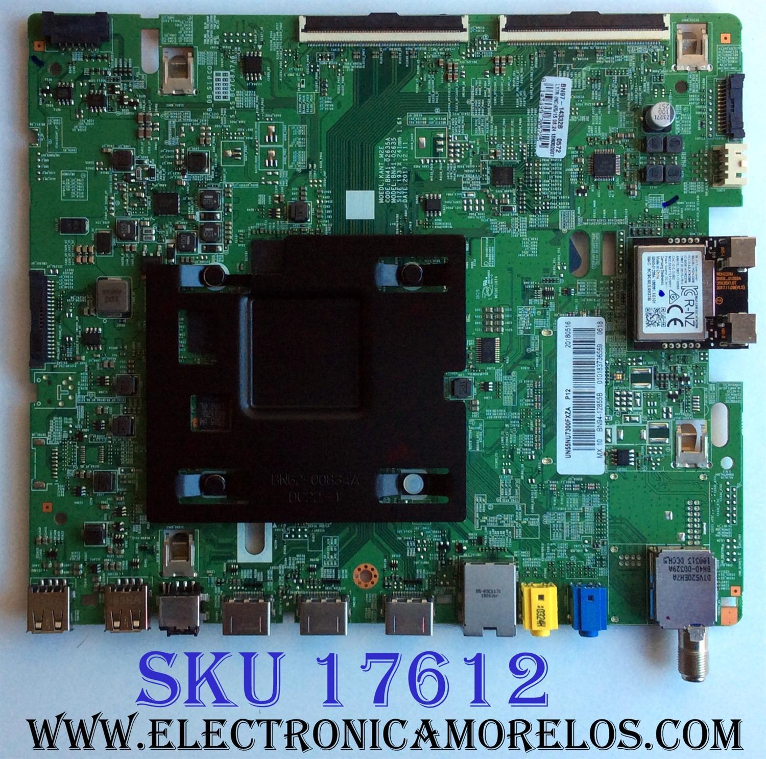 MAIN / SAMSUNG BN94-12855B / BN41-02635A / BN97-14332B / BN97-13980B / PANEL CY-CN055HGLV2H / MODELOS UN55NU7300 / UN55NU7300FXZA FA01 / UN55NU7300FXZA FB03 /  UN55NU7300FXZA FB03 / UNU7300