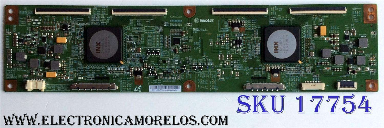 T-CON PARA TV VIZIO / NUMERO DE PARTE 5F.F15B.VTR / V500DK1-CKS1 / E222034 / 14102612 / 5FF15BVT / 5FF15BVTR3448G08W03400 / PANEL TPT500DK1-QS1 REV:SC1A / MODELO P502UI-B1 LTY6RKCR