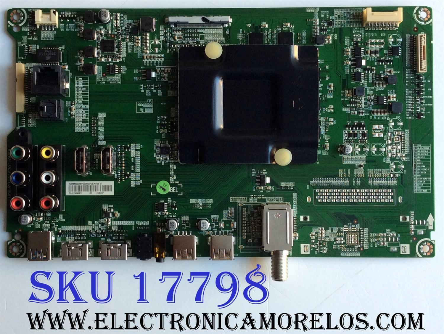MAIN / HISENSE 222502 / RSAG7.820.6715/ROH / HU65N5060UW / 219137 / E170725 / PANEL HD650M5U52-TAL1\S1\GM\ROH 219130 / MODELO 65H8050D