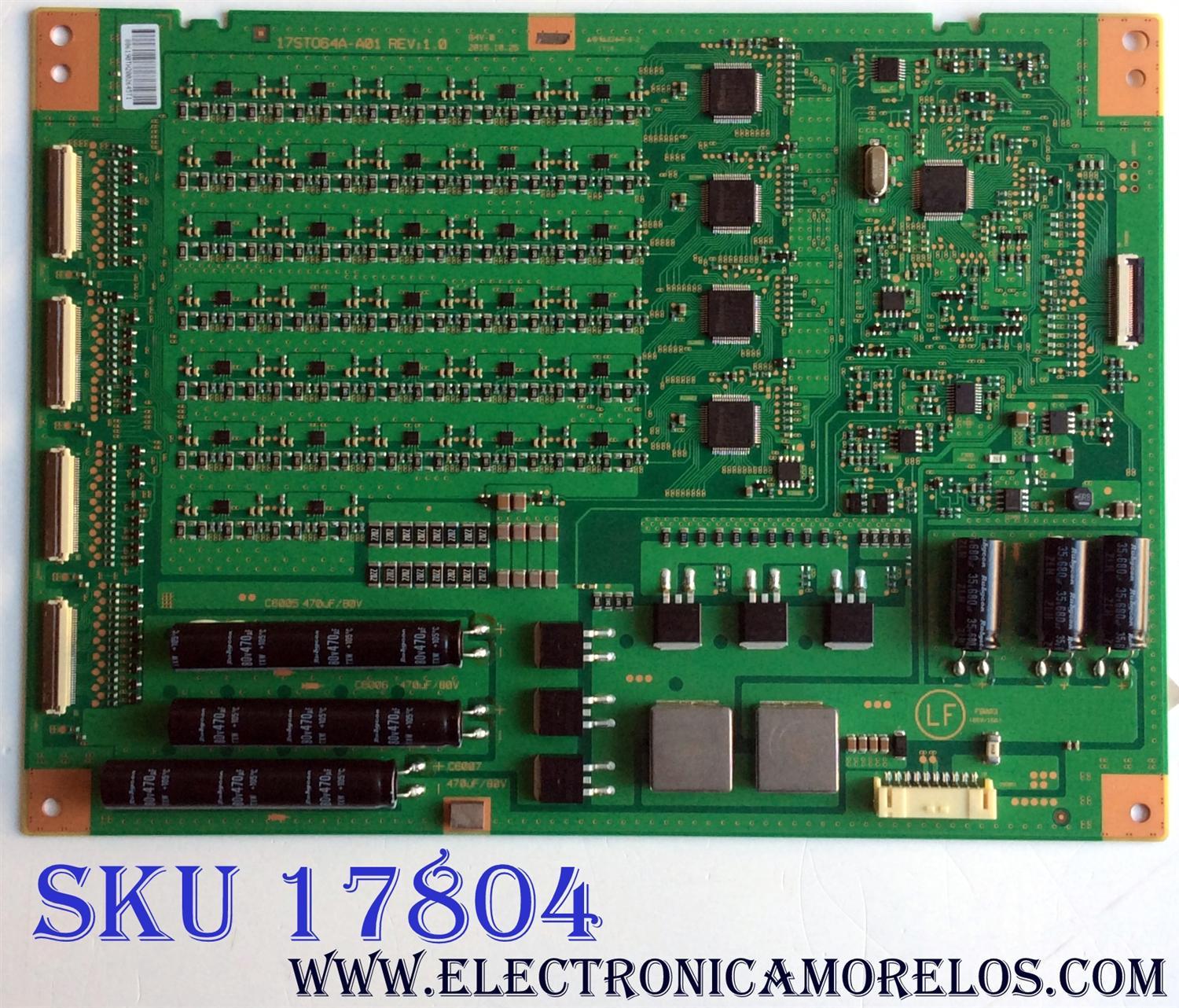 LED DRIVER / SONY 1-897-089-11 / 17STO64A-A01 REV:1.0 / 886190TH2 / 17ST064A-A01 / 886190TH2002645T1 / PANEL / MODELO XBR-55X930E