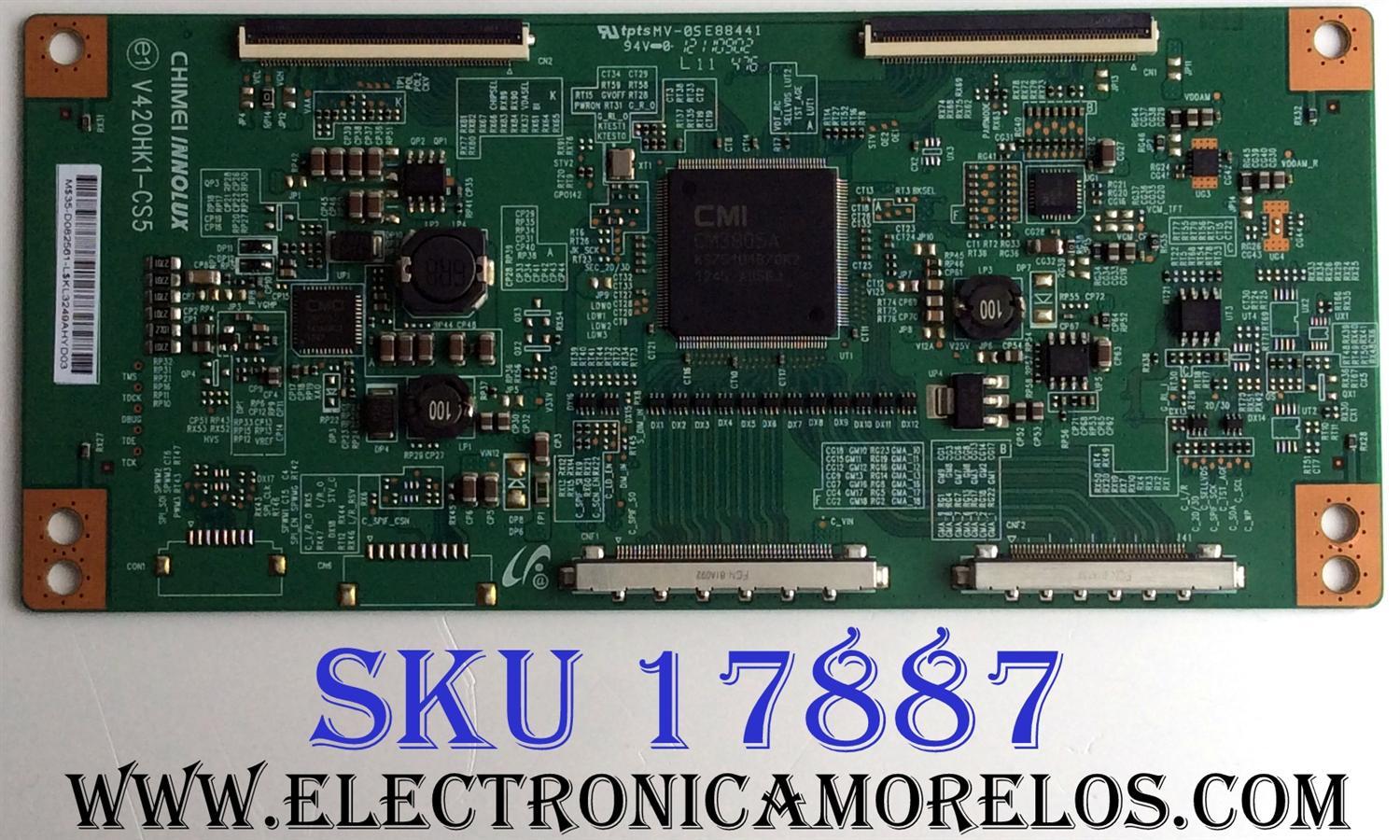 T-CON / PANASONIC 35-D082561 / V420HK1-CS5 / PANEL V420HK1-LE6 REV.C7 / MODELO TC-L42E60