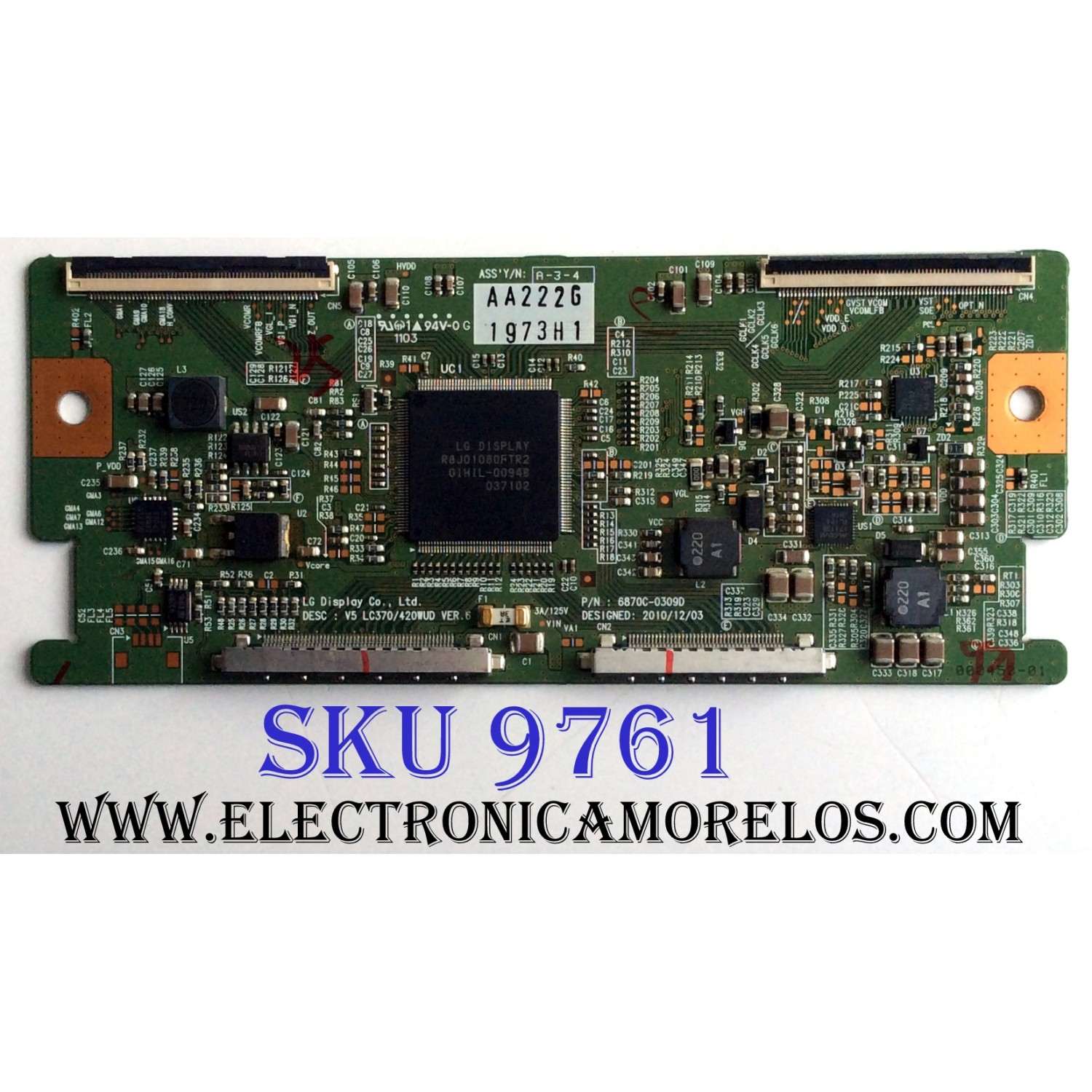 T-CON / LG 6871L-1973H / 6870C-0309D / 1973H / PANEL LC420WUF (SC)(A2) / MODELOS 42LK530-UC AUSYLJR / 42CS570-UD AUSYLUR / 42LK520-UA.AUSYLFR / 42LK520-UA.AUSYLJR / 42LK550-UA.AUSYLJR