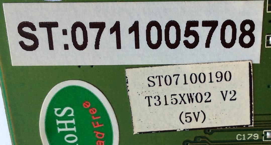 MAIN / EMPREX ST07100190 / B.ZRAT3C-1 / 711005708 / CVT-LF P1310 / PANEL T315XW02 V2 / MODELO HD-3202 - Imagen 2