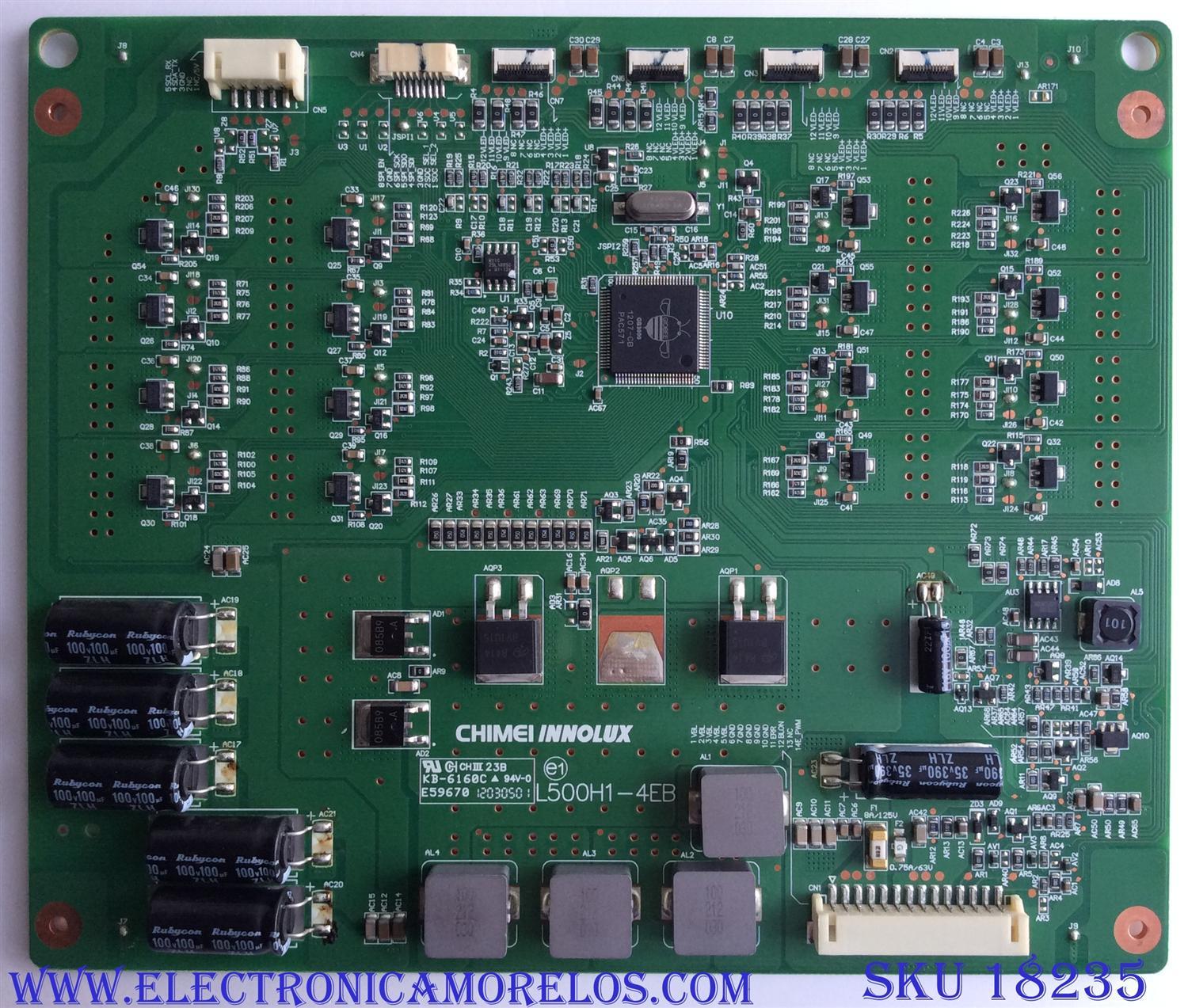 LED DRIVER / COBY 27-D071988 / L500H1-4EB / E59670 / PANEL V500HK1-LS5 REV.C9 / MODELOS LEDTV5028 / 50K316DW