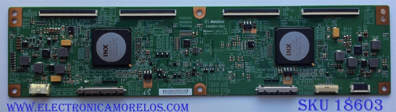 T-CON / VIZIO / V500DK1-CKS1 / V500DK1-CKS1 / PANEL TPT500DK1 REV.DK1 / MODELO P502ui-B1 LTY6RKDQ	