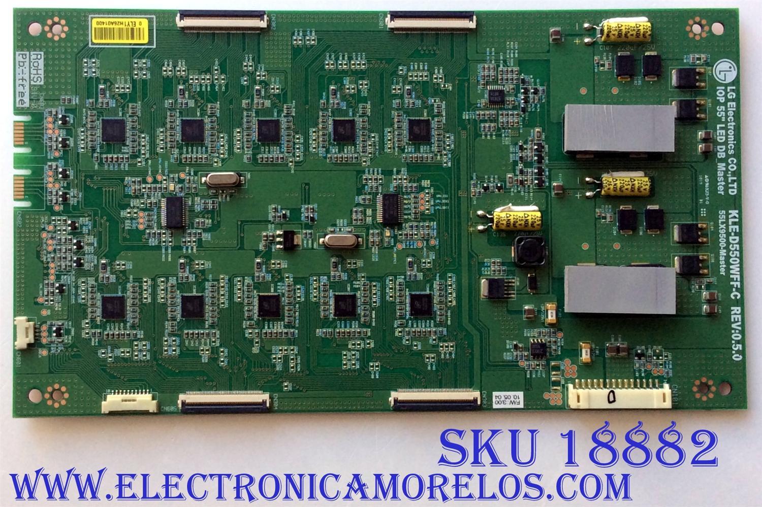 LED DRIVER MASTER / LG KLE-D550WFF-C / KLE-D550WFF-C REV:0.5.0 / 55LX9500-MASTER / PANEL LX95M55T480V5 / MODELOS 55LX9500-UA.AUSWLJR / 55LX9500
