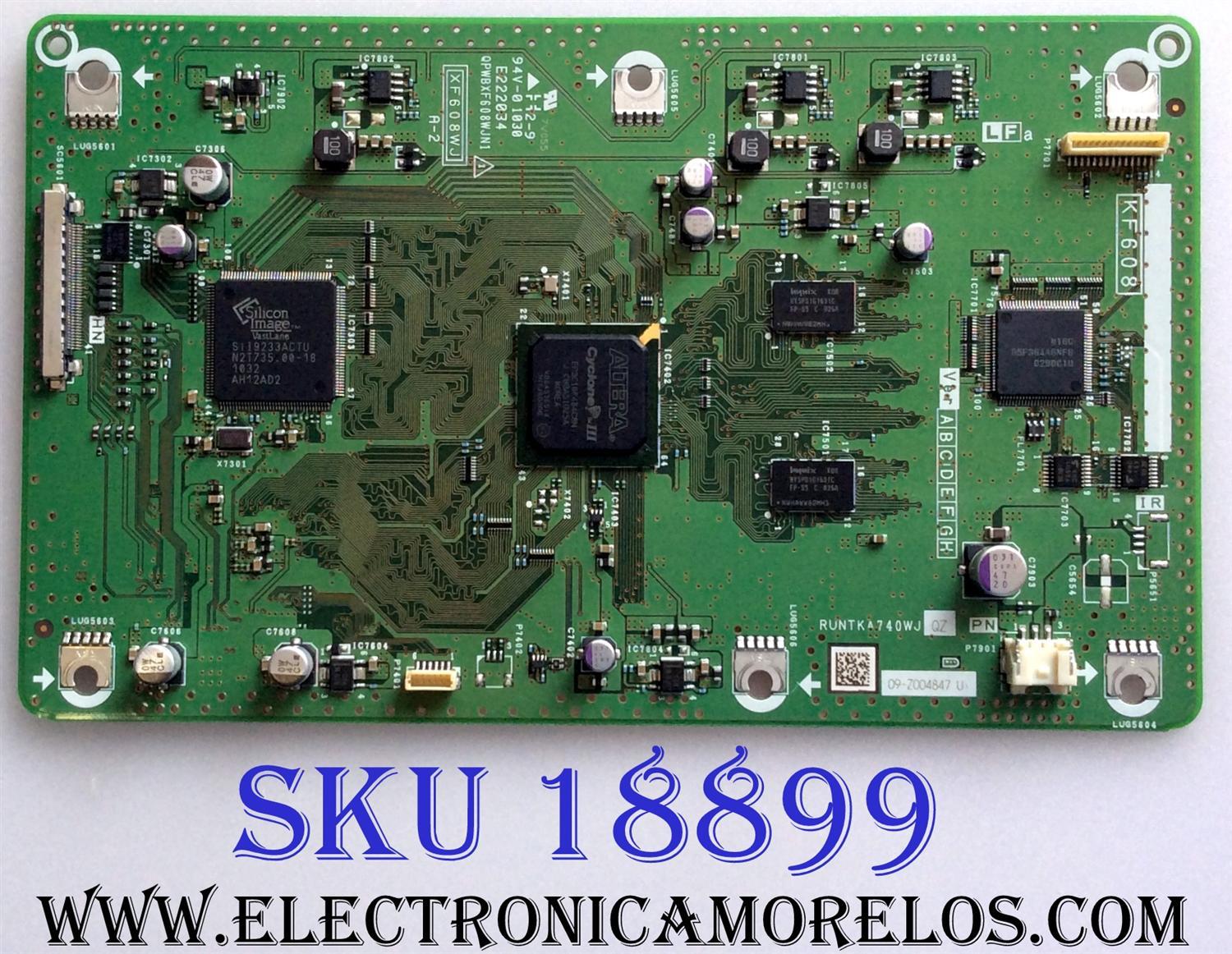 TARJETA DIGITAL / SHARP RUNTKA740WJQZ / XF608WJ / QPWBXF608WJN1 / KF608 / PANEL LK520D3LWF02 / MODELO LC-52LE925UN