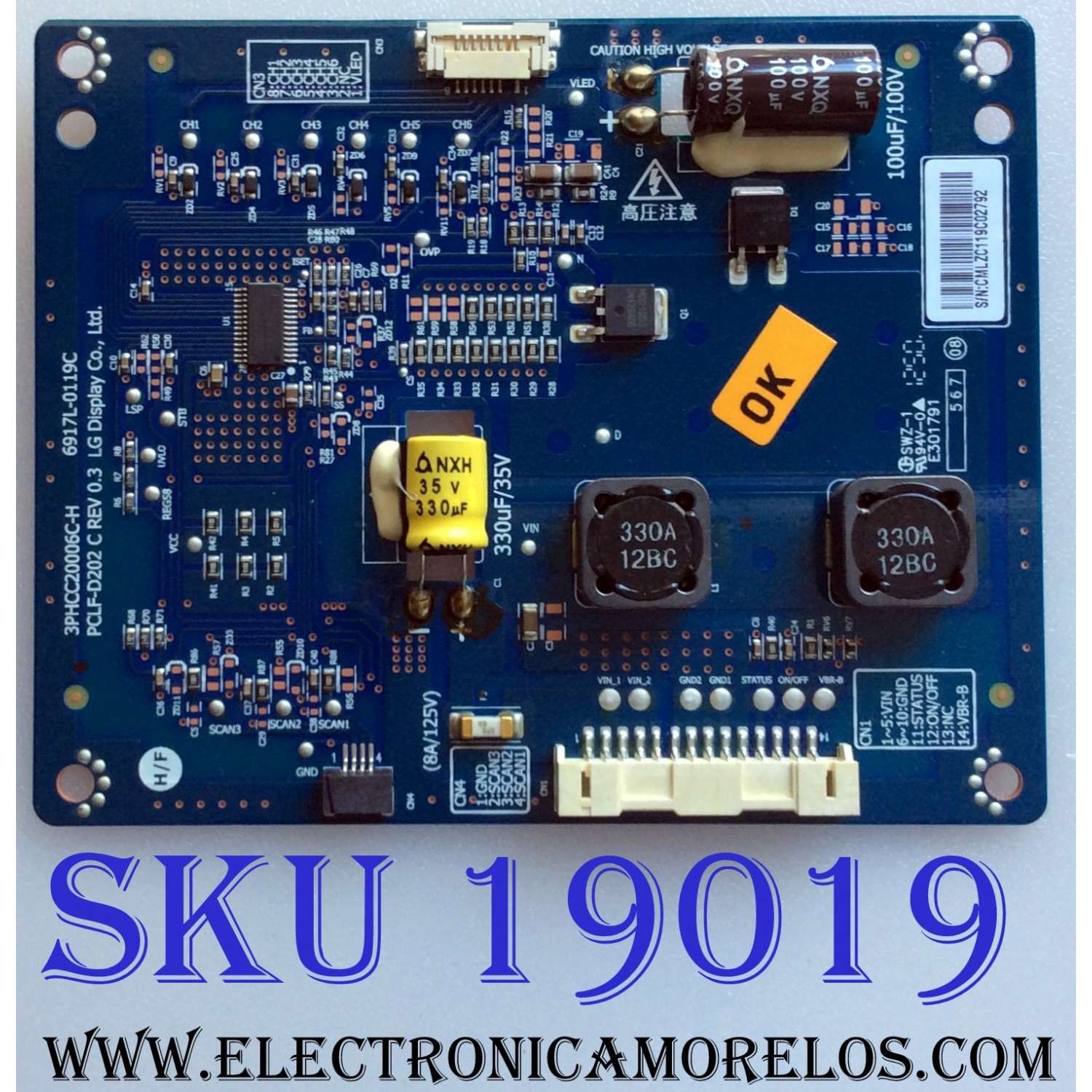 LED DRIVER / LG 6917L-0119C / 3PHCC20006C-H / PCLF-D202 C / PCLF-D202 / PANEL LC420EUN (SF)(F3) / MODELO 42GA6400-UD / 42GA6400-UD.BUSYLMR