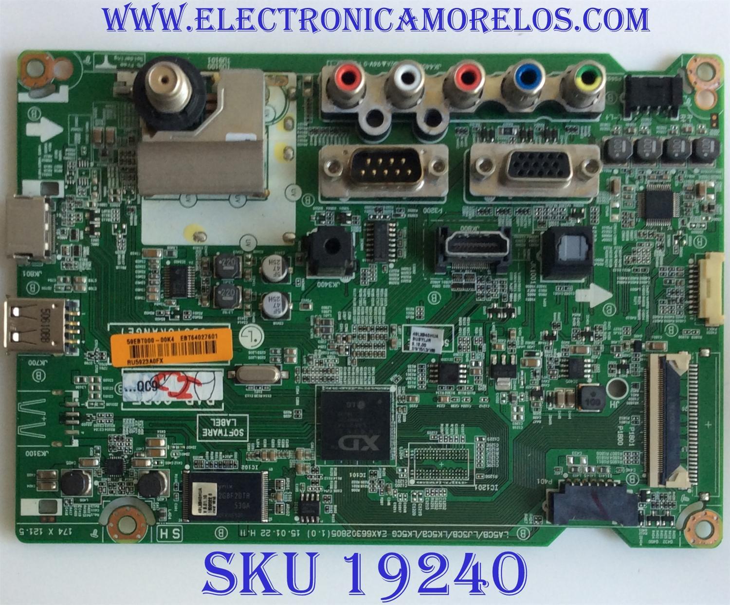 MAIN / LG / EBT64027601 / EAX66302806(1.0) / EBT64027601 / 67EBT000-01A8 / PANEL LC490EUE(FH)(M3) / MODELOS 49LX340H / 49LX340H-UA BUSYLJR