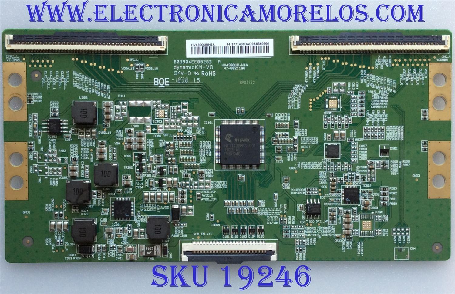T-CON / HISENSE HV430QUBN1A / 44-9771406O / HV430QUB-N1A / 47-6021196 / B03904EE0028B / PANEL JHD425S1U71\S0\FM\ROH / MODELO 43RGE