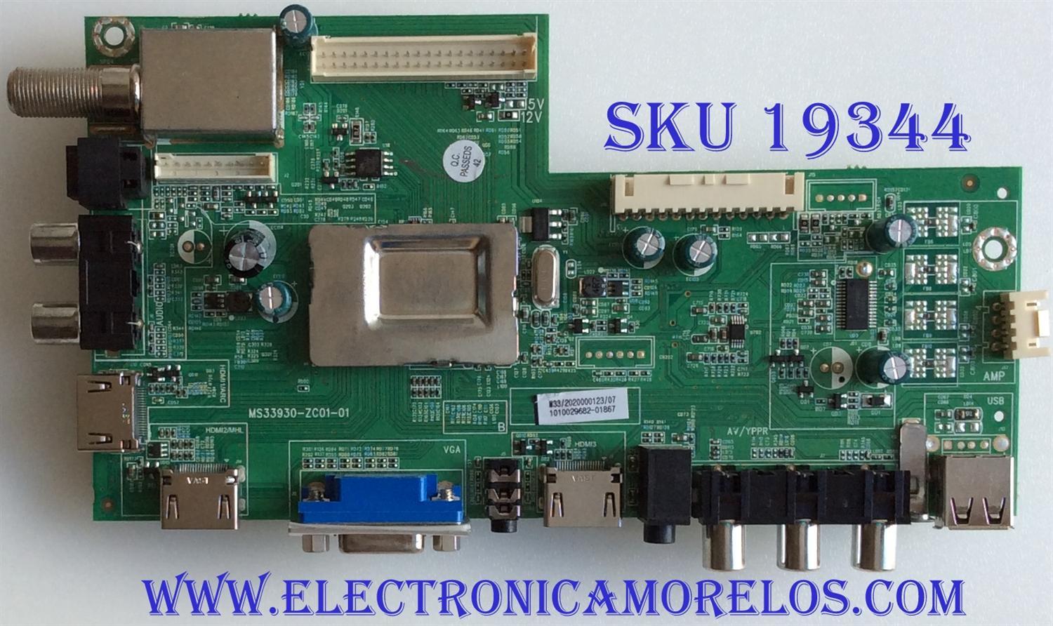 MAIN / ELEMENT / 1010029682 / MS33930-ZC01-01 / 515C33930M33-1 / 2020000123D400XF47-10523 / PANEL LSC400HM10 / MODELO ELEFW408
