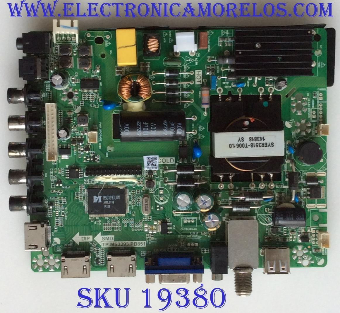 MAIN / FUENTE / (COMBO)  / ELEMENT / N14090193 / TP.MS3393.PB851 / 34012788 / PANEL'S LS320PUWTH / BOEI320WX1 / MODELO ELEFW328
